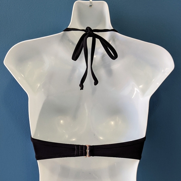 BLACK BIKINI TOP, LA VIE EN ROSE, SMALL - Picture 3 of 7